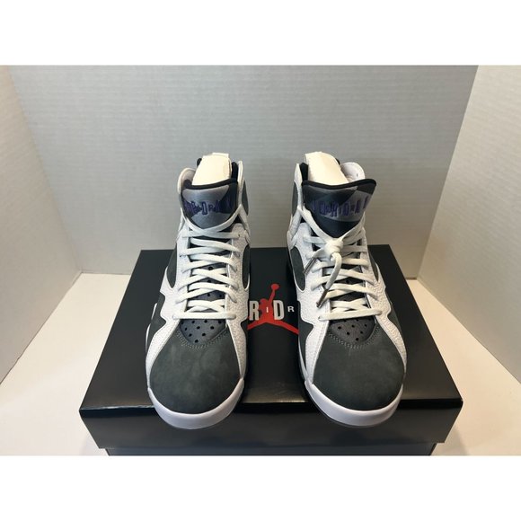 Nike Air Jordan Athletic M 9.5 / WMS 11 White/Varsity Purple Leather - Picture 5 of 7